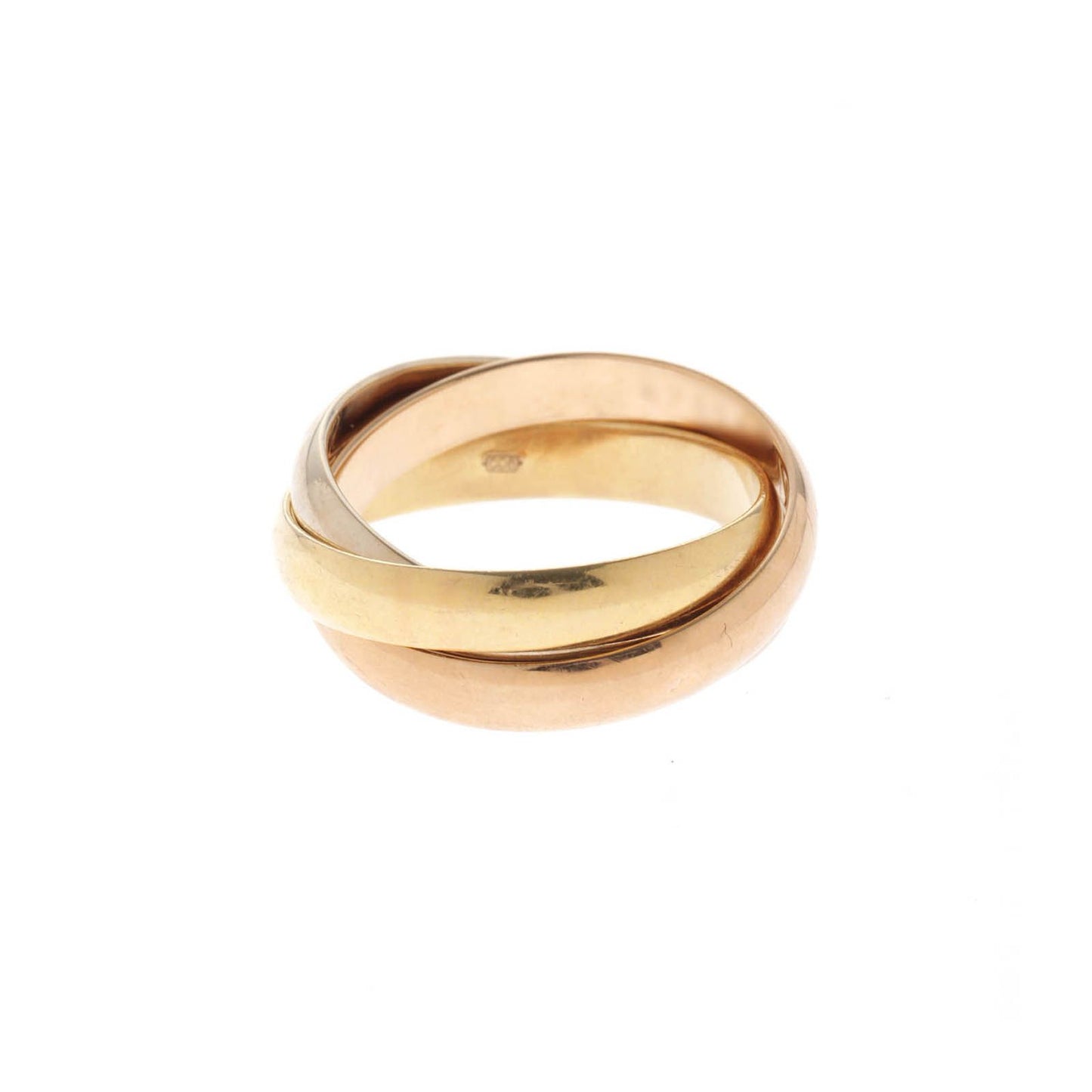Cartier Trinity Ring PG YG Yellow Gold White Pink — view 2