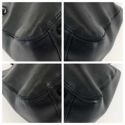Gucci Black Silver Leather Tote Bag — view 3