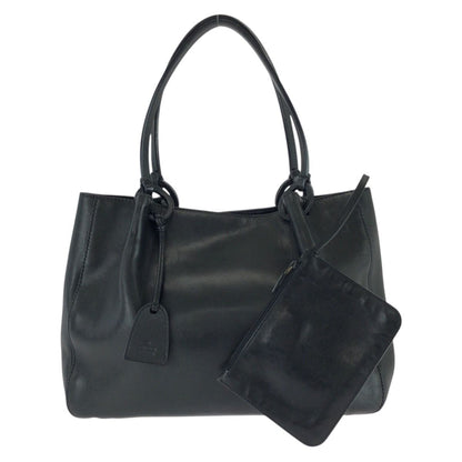 Gucci Black Silver Leather Tote Bag