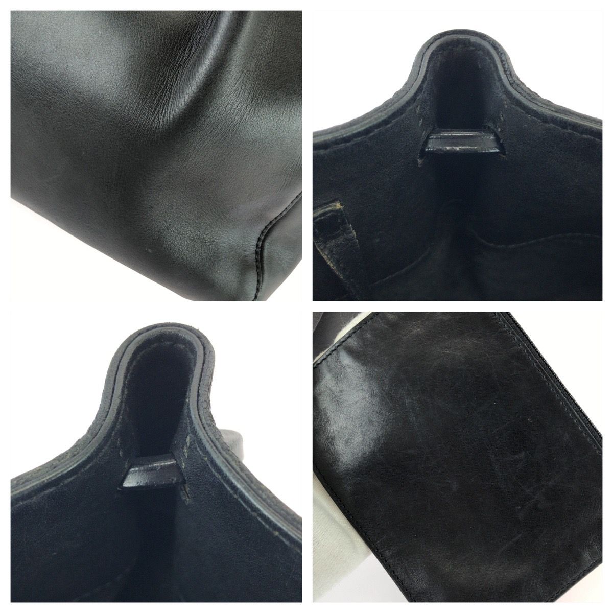 Gucci Black Silver Leather Tote Bag — view 6
