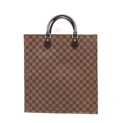 Louis Vuitton Sac Plat Damier Handbag Canvas Brown