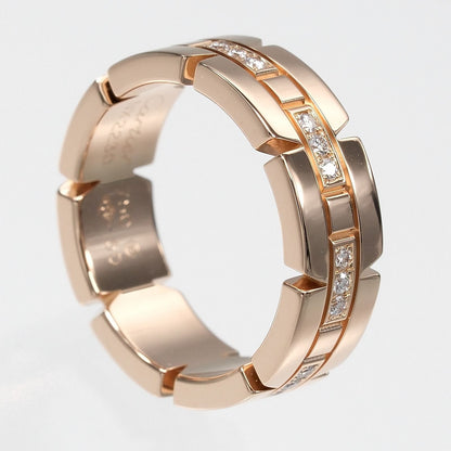 Cartier Tank Francaise 18k Pink Gold Diamond Ring — view 3