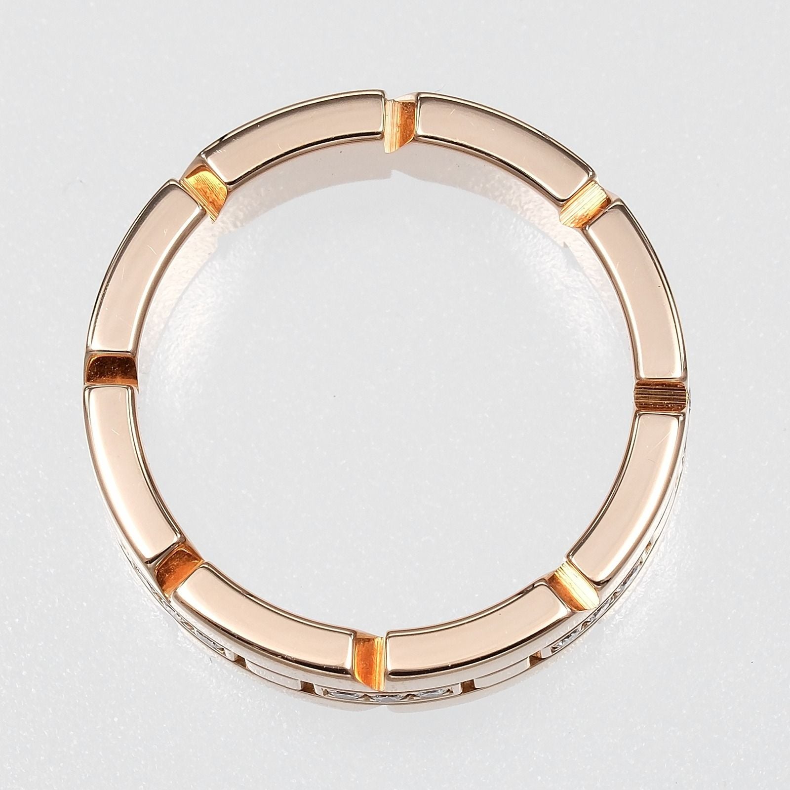 Cartier Tank Francaise 18k Pink Gold Diamond Ring — view 8