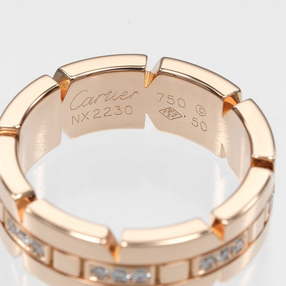Cartier Tank Francaise 18k Pink Gold Diamond Ring — view 4
