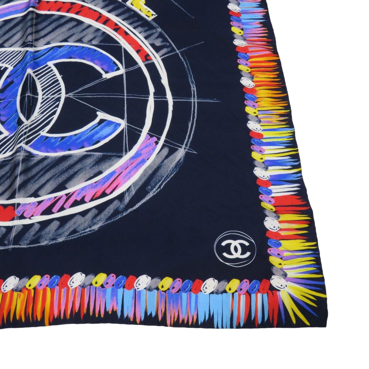 Chanel Scarf Silk Scarves Blue — view 7