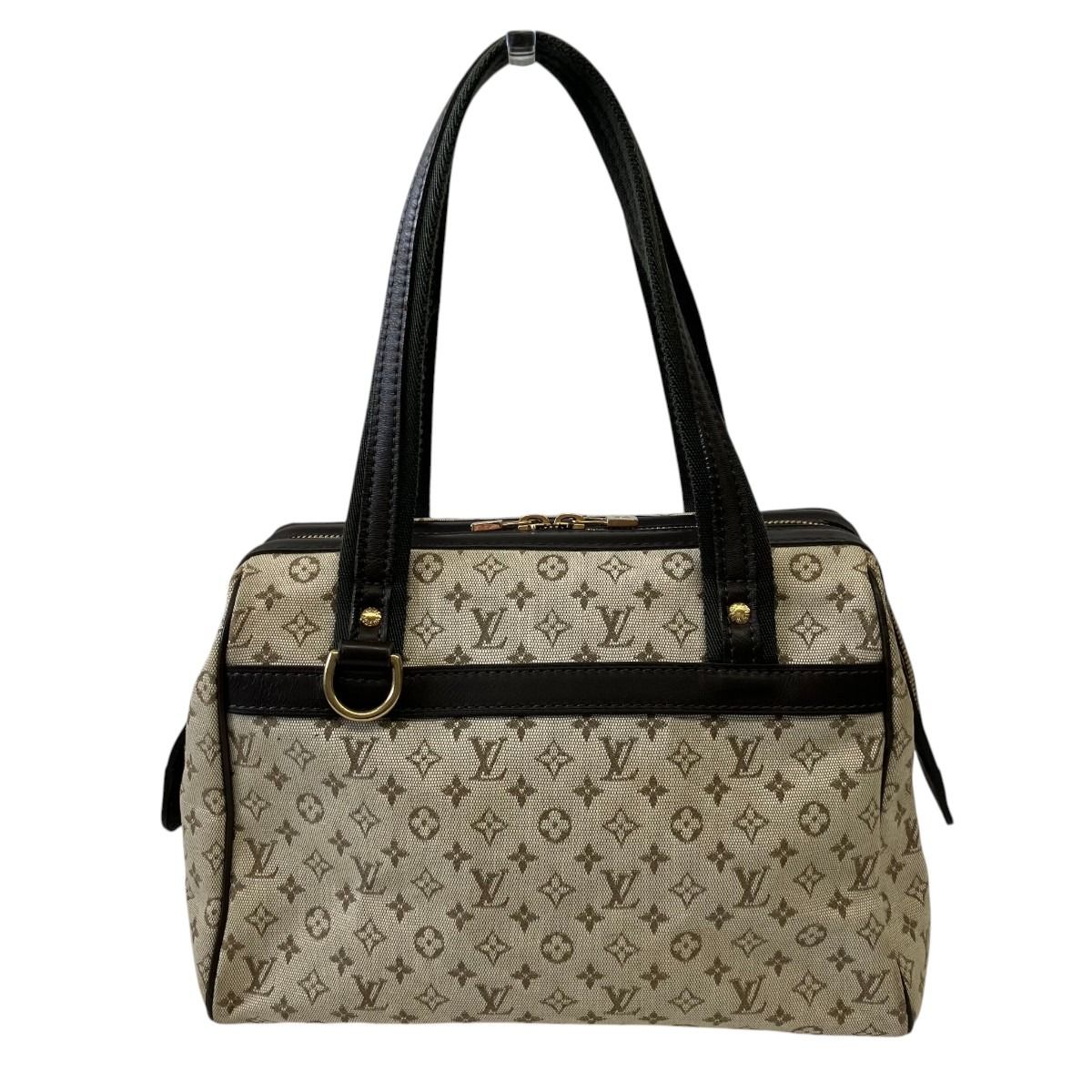 Louis Vuitton Josephine PM Monogram Mini Boston Bag Canvas Leather