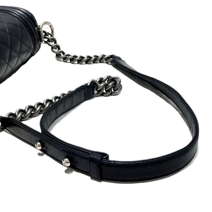 Chanel Large Chain Shoulder Bag Boy Lambskin — view 6