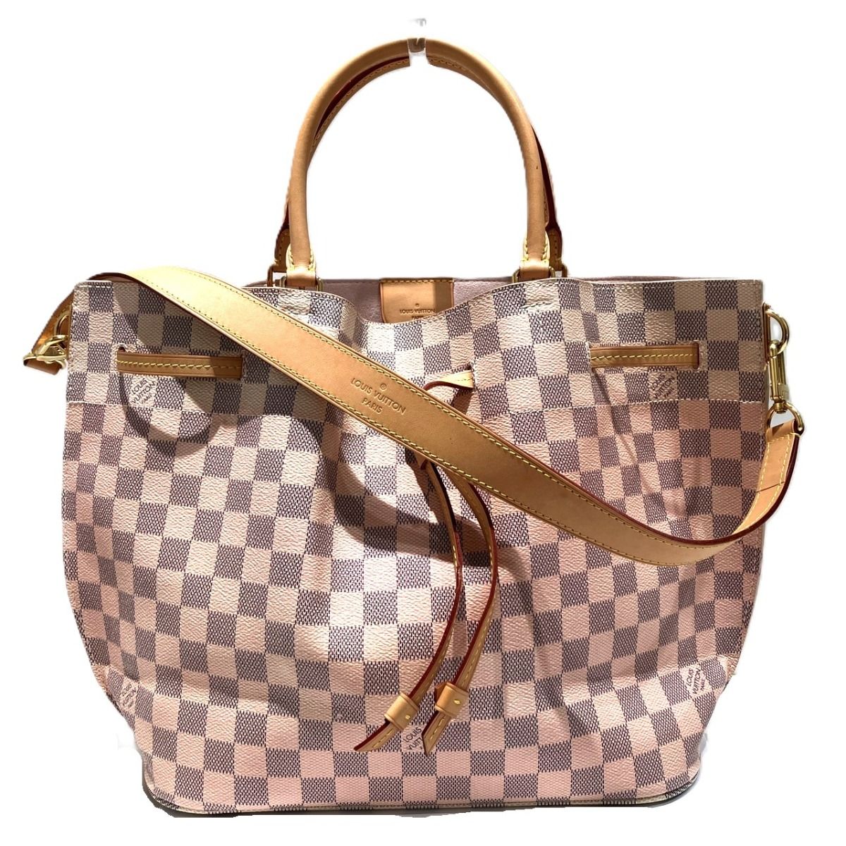 Louis Vuitton Girolatta Damier Azur Shoulder Bag Canvas