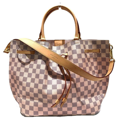 Louis Vuitton Girolatta Damier Azur Shoulder Bag Canvas