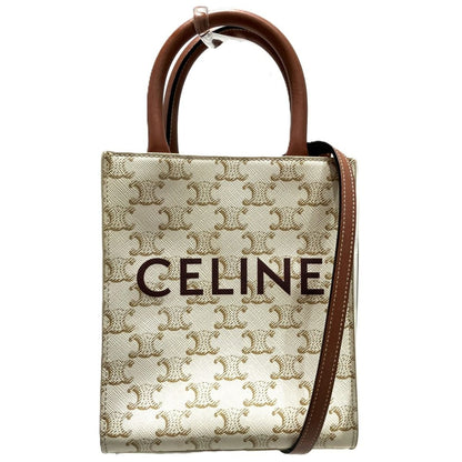 Celine Mini Vertical Cabas Triomphe Tote Bag Leather