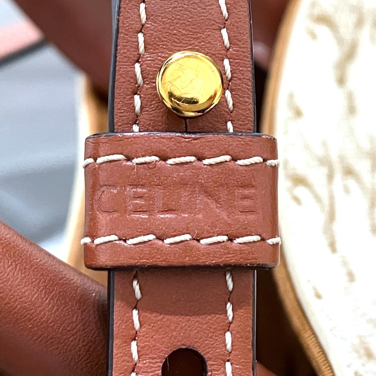 Celine Mini Vertical Cabas Triomphe Tote Bag Leather — view 4