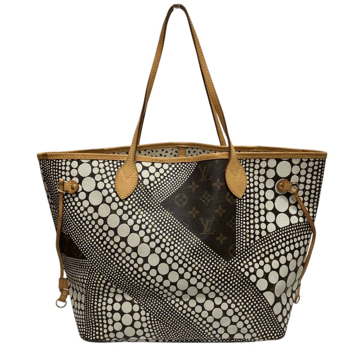 Louis Vuitton Yayoi Kusama Collaboration Neverfull MM Monogram Wave Tote Bag