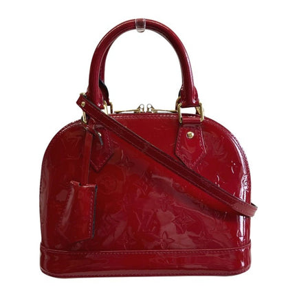 Louis Vuitton Alma BB Monogram Vernis Handbag Patent Leather