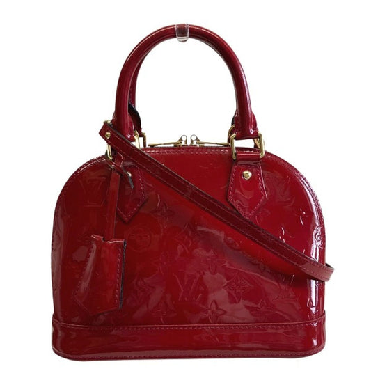 Louis Vuitton Alma BB Monogram Vernis Handbag Patent Leather