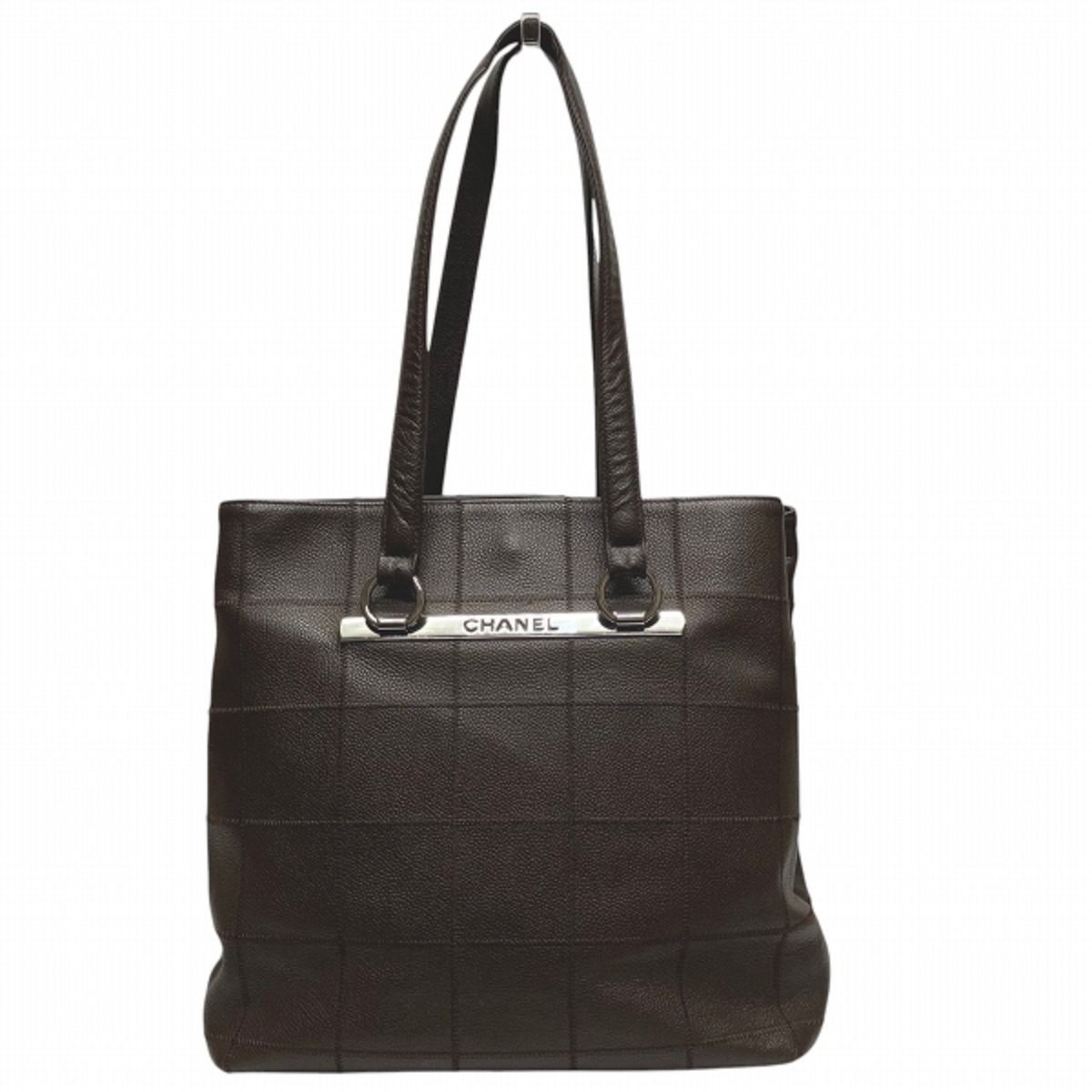 Chanel Choco Bar Tote Bag Caviar Leather