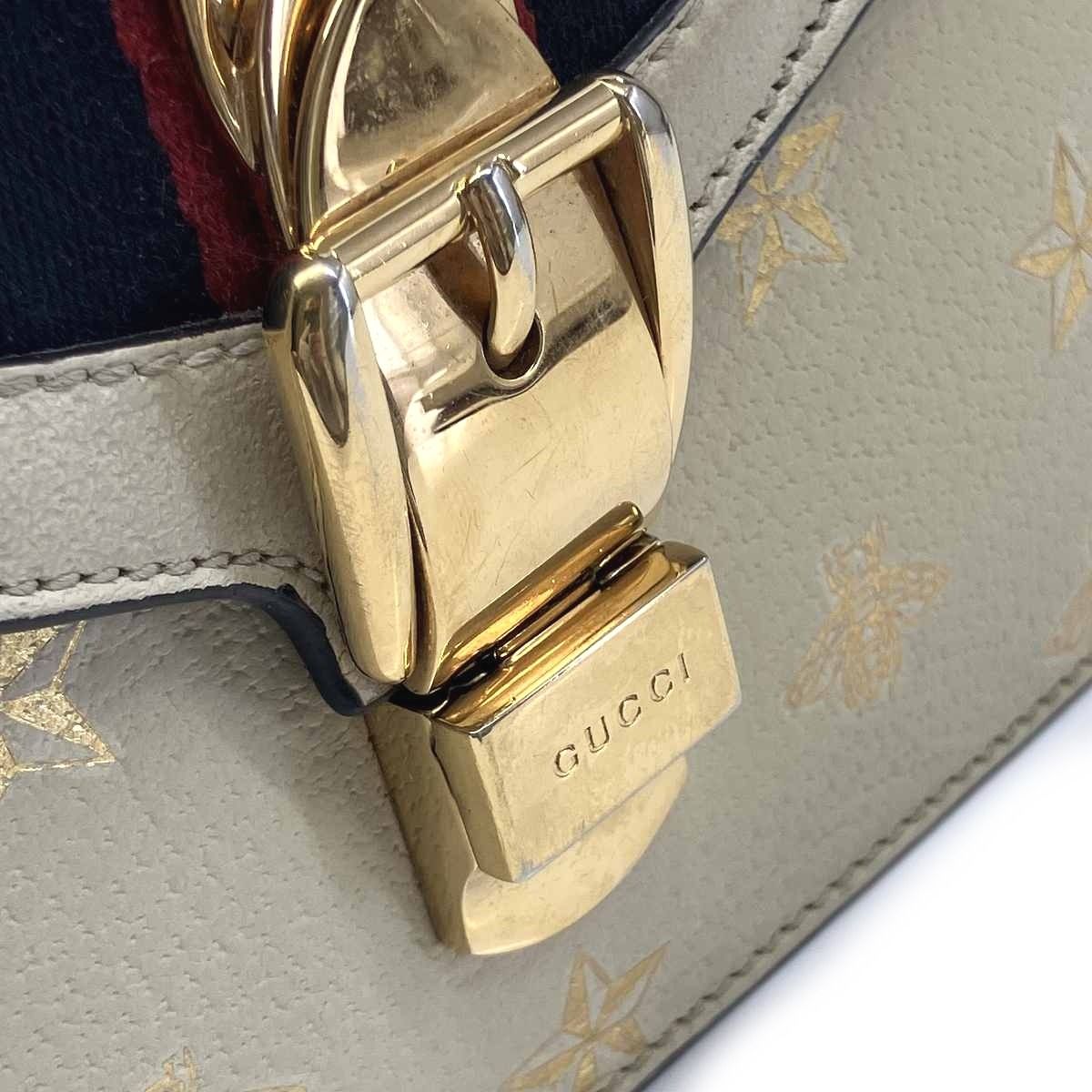 Gucci Bee & Star Sylvie Shoulder Bag Leather — view 4