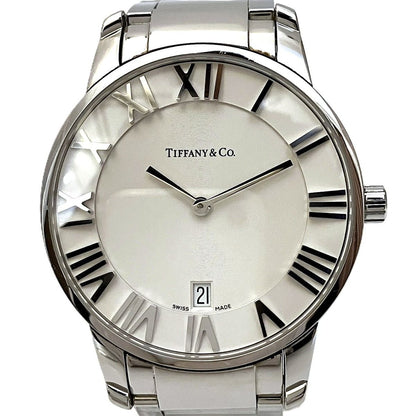 Tiffany & Co Atlas Dome Watch SS Quartz White Dial