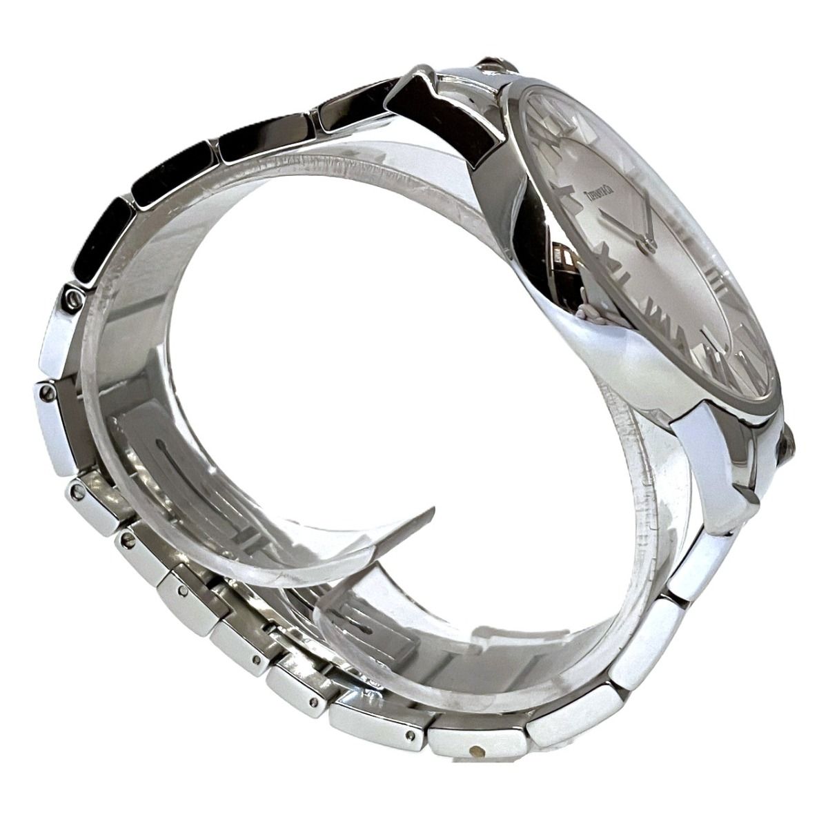 Tiffany & Co Atlas Dome Watch SS Quartz White Dial — view 3