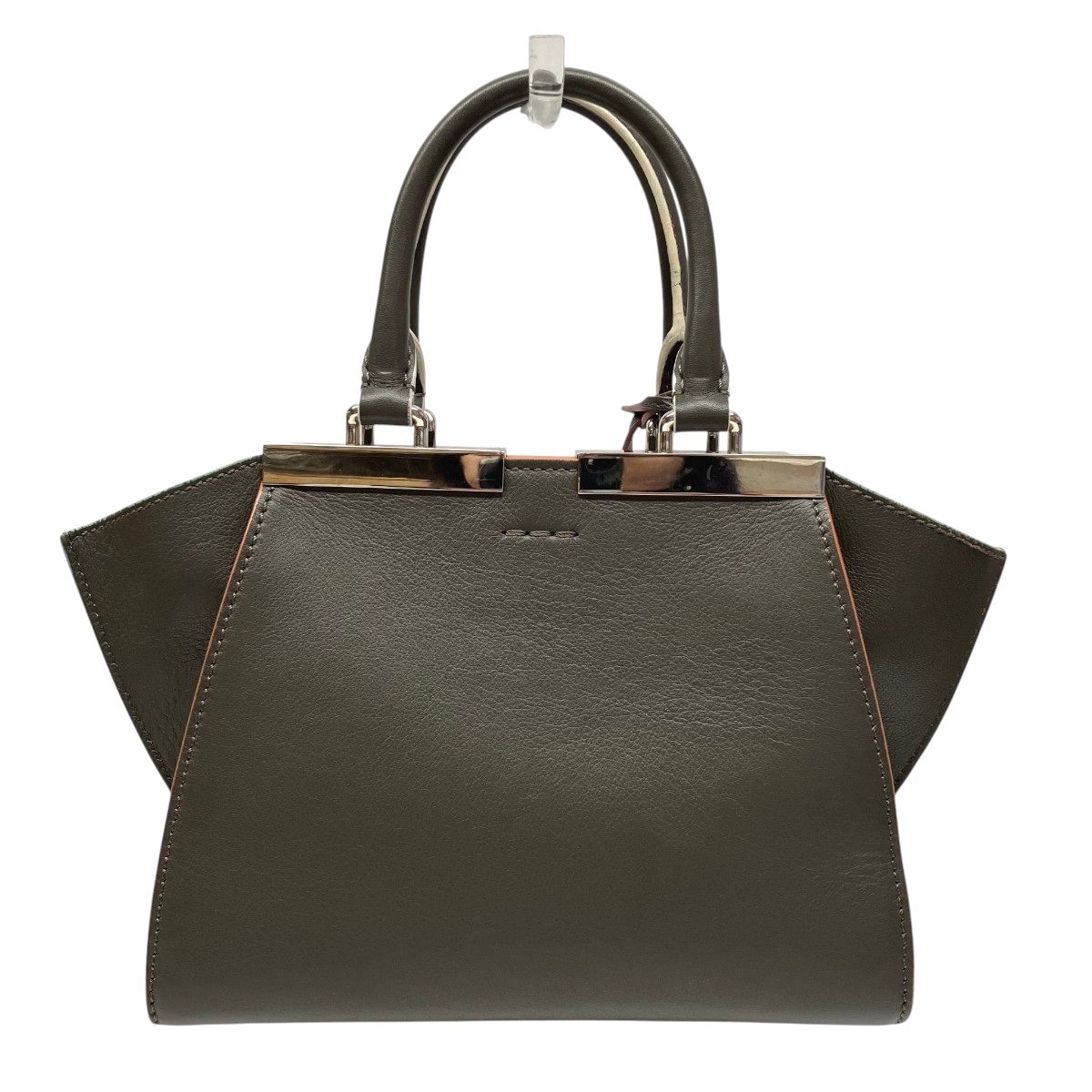 Fendi Handbag Leather Gray — view 2