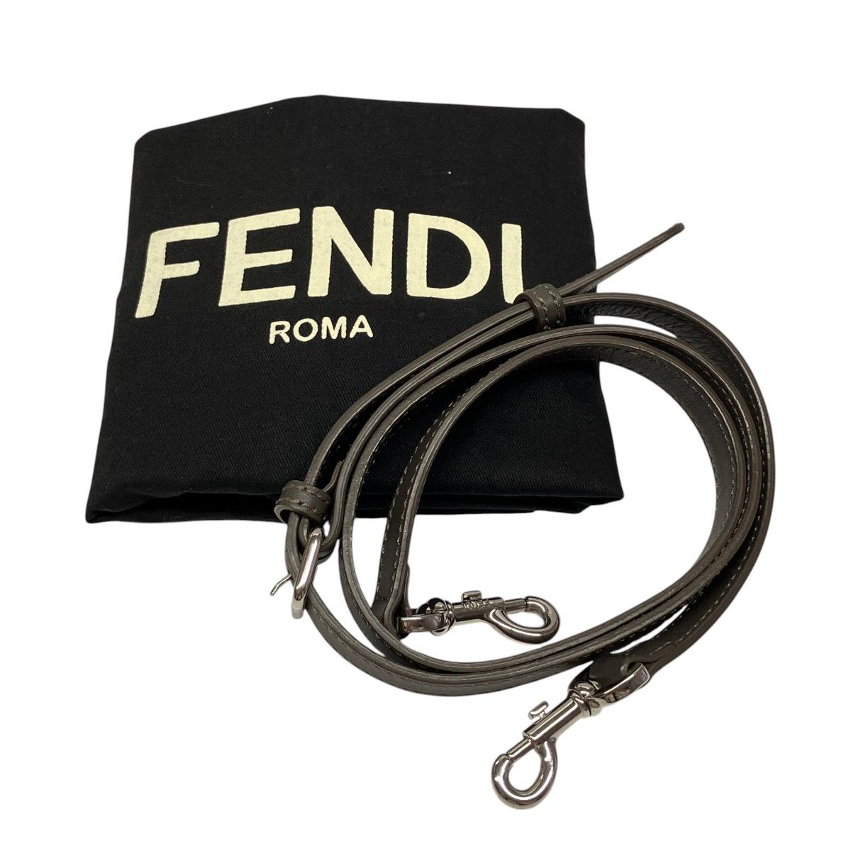 Fendi Handbag Leather Gray — view 5
