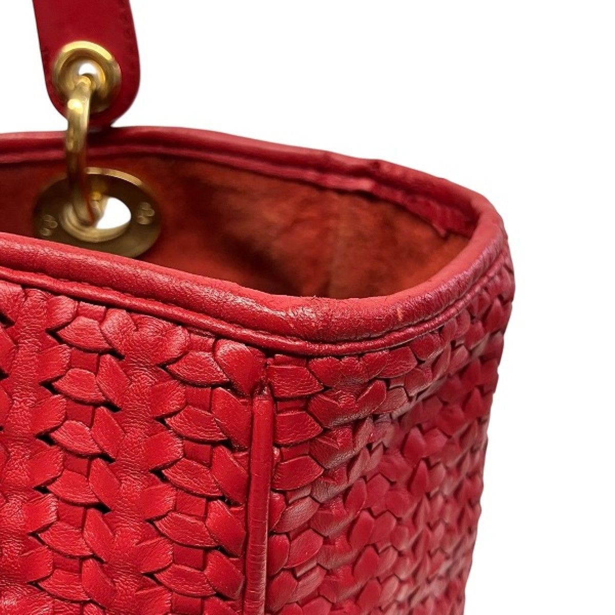 Dior Intrecciato Lady Dior Handbag Leather — view 6