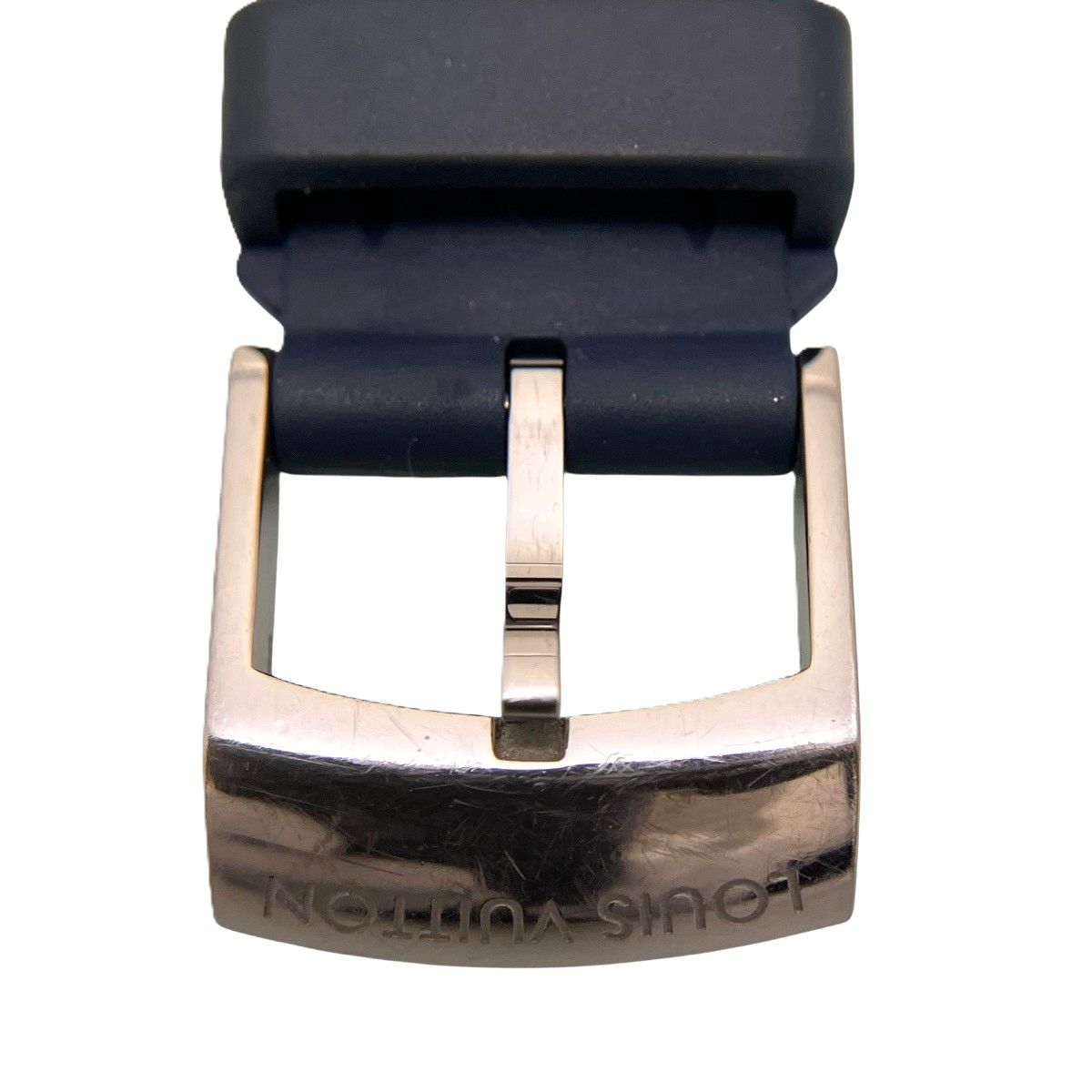 Louis Vuitton Tambour Watch SS Rubber Quartz Silver Dial — view 6