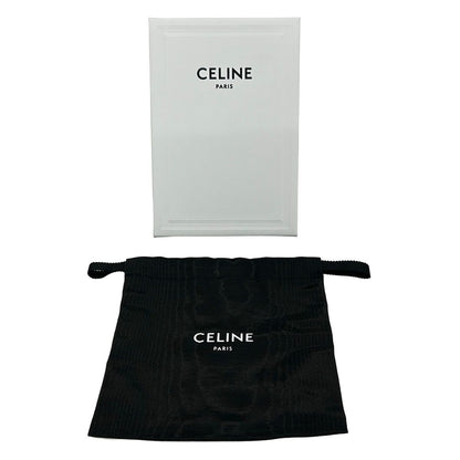 Celine Trifold Wallet Small Flap Triomphe Black Leather — view 6