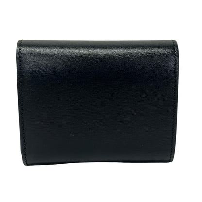 Celine Trifold Wallet Small Flap Triomphe Black Leather — view 2