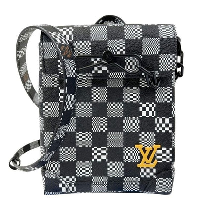 Louis Vuitton Shoulder Bag Steamer XS Black White Damier Distorted 2-Way