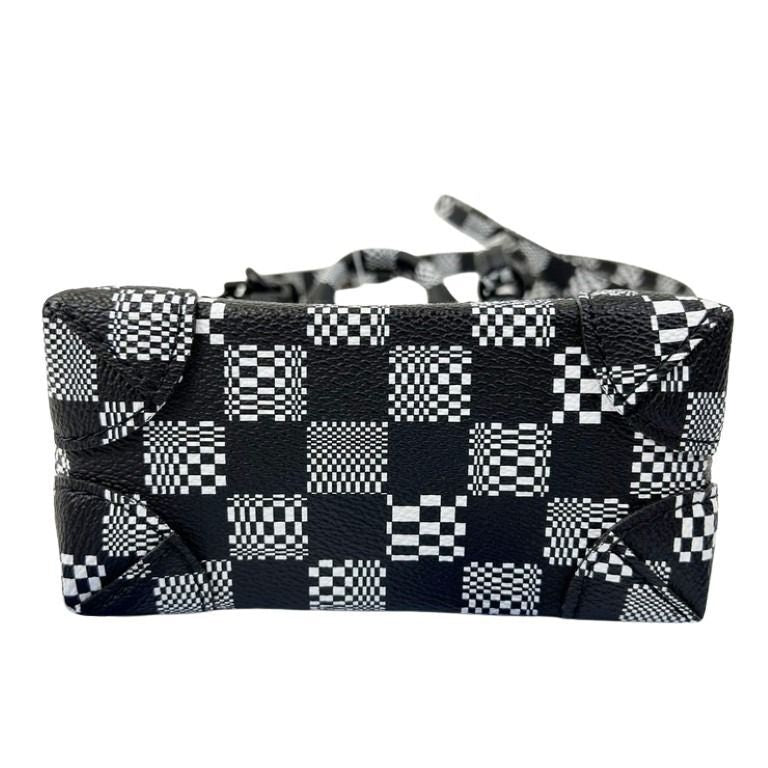 Louis Vuitton Shoulder Bag Steamer XS Black White Damier Distorted 2-Way — view 3