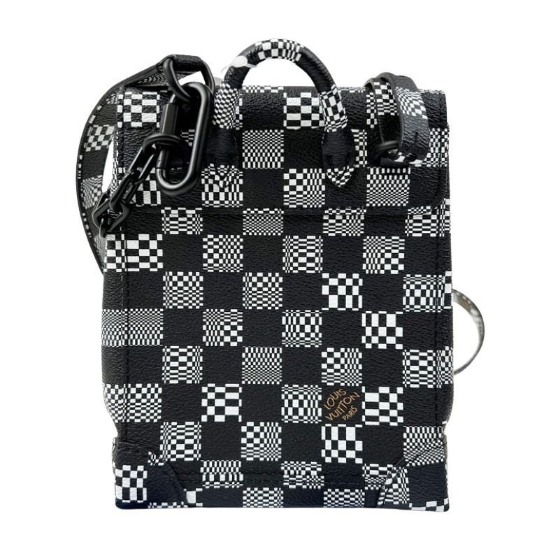 Louis Vuitton Shoulder Bag Steamer XS Black White Damier Distorted 2-Way — view 2