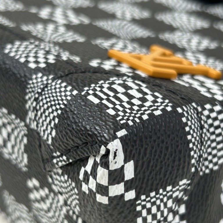 Louis Vuitton Shoulder Bag Steamer XS Black White Damier Distorted 2-Way — view 5