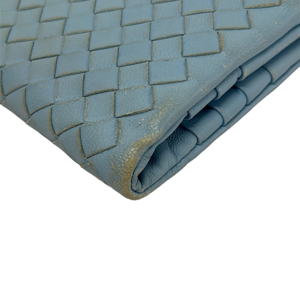 Bottega Veneta Wallet Intrecciato Light Blue Leather — view 7