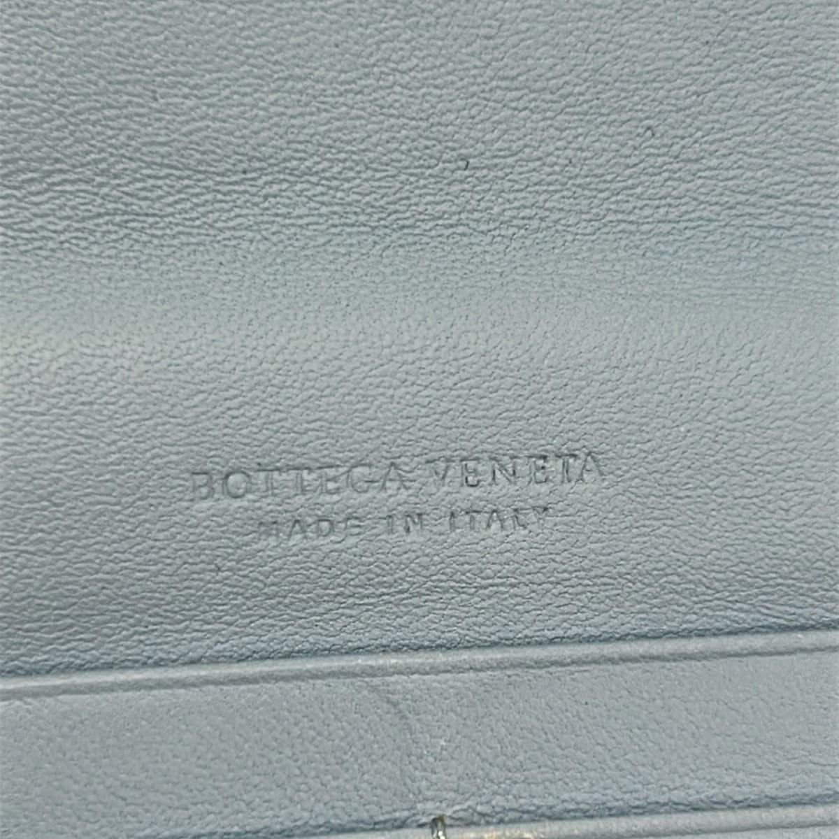 Bottega Veneta Wallet Intrecciato Light Blue Leather — view 6