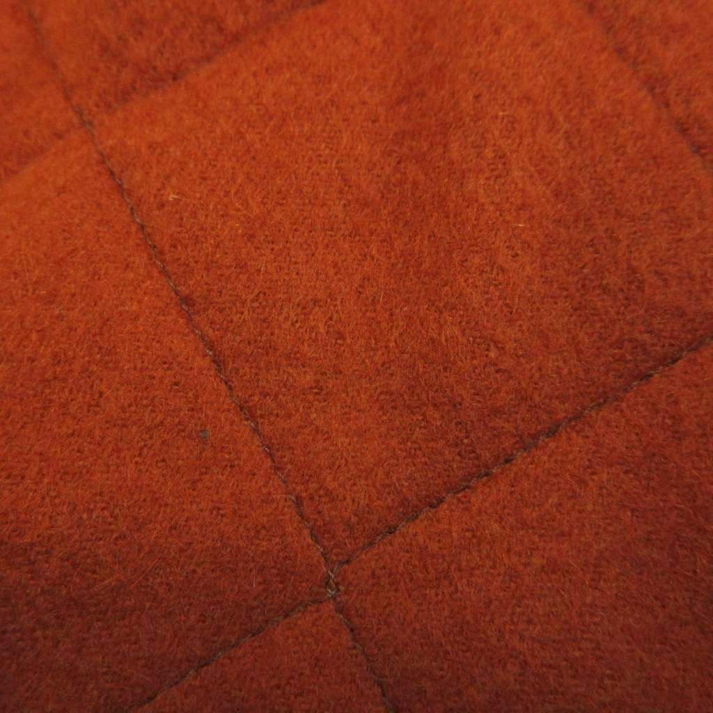 Loro Piana Cashmere Knit Vest Orange Lining Check Pattern Quilted Top M — view 7
