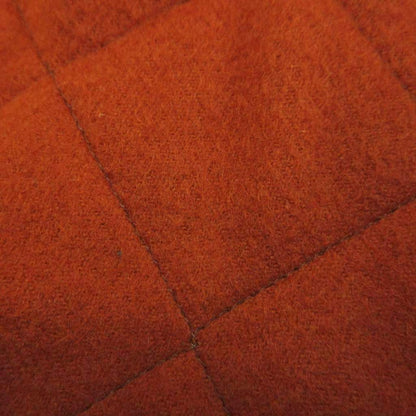 Loro Piana Cashmere Knit Vest Orange Lining Check Pattern Quilted Top M — view 7