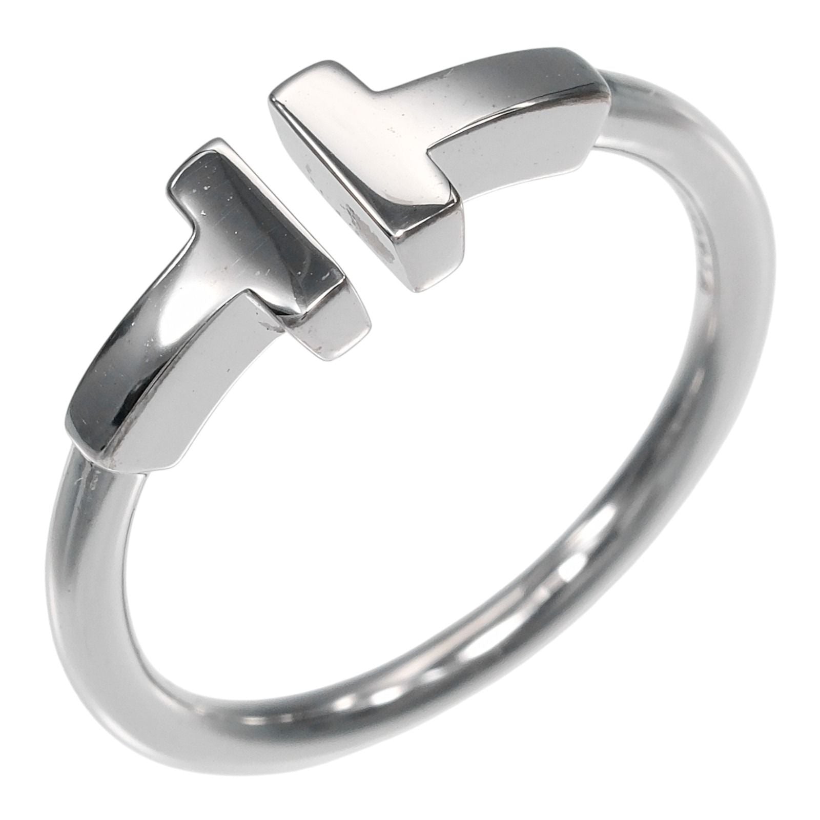 Tiffany & Co T Wire 18k White Gold Ring