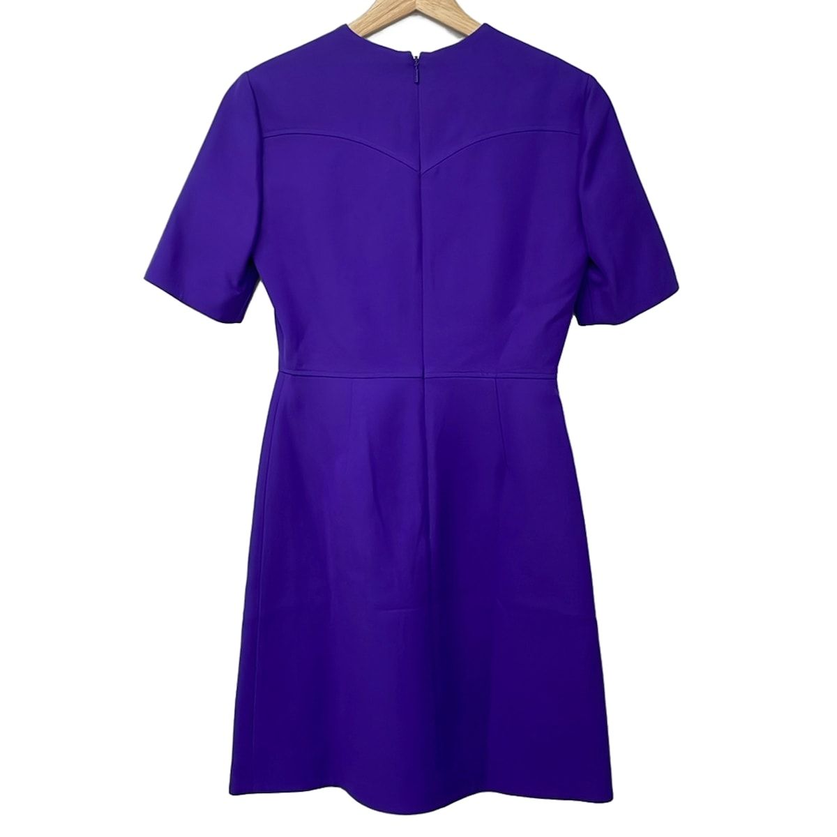 Gucci Dress Purple Crew Neck Short Sleeve Knee-length Silk Blend — view 2