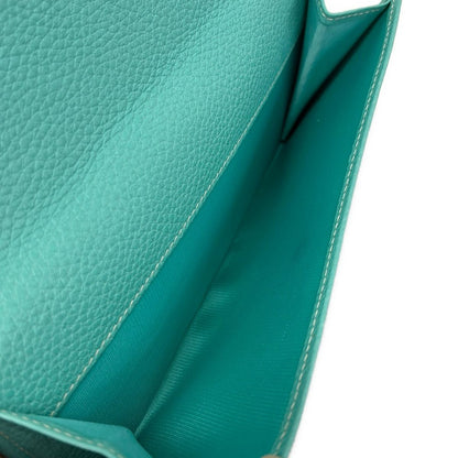 Tiffany & Co Wallet Light Blue Turnlock Leather — view 6