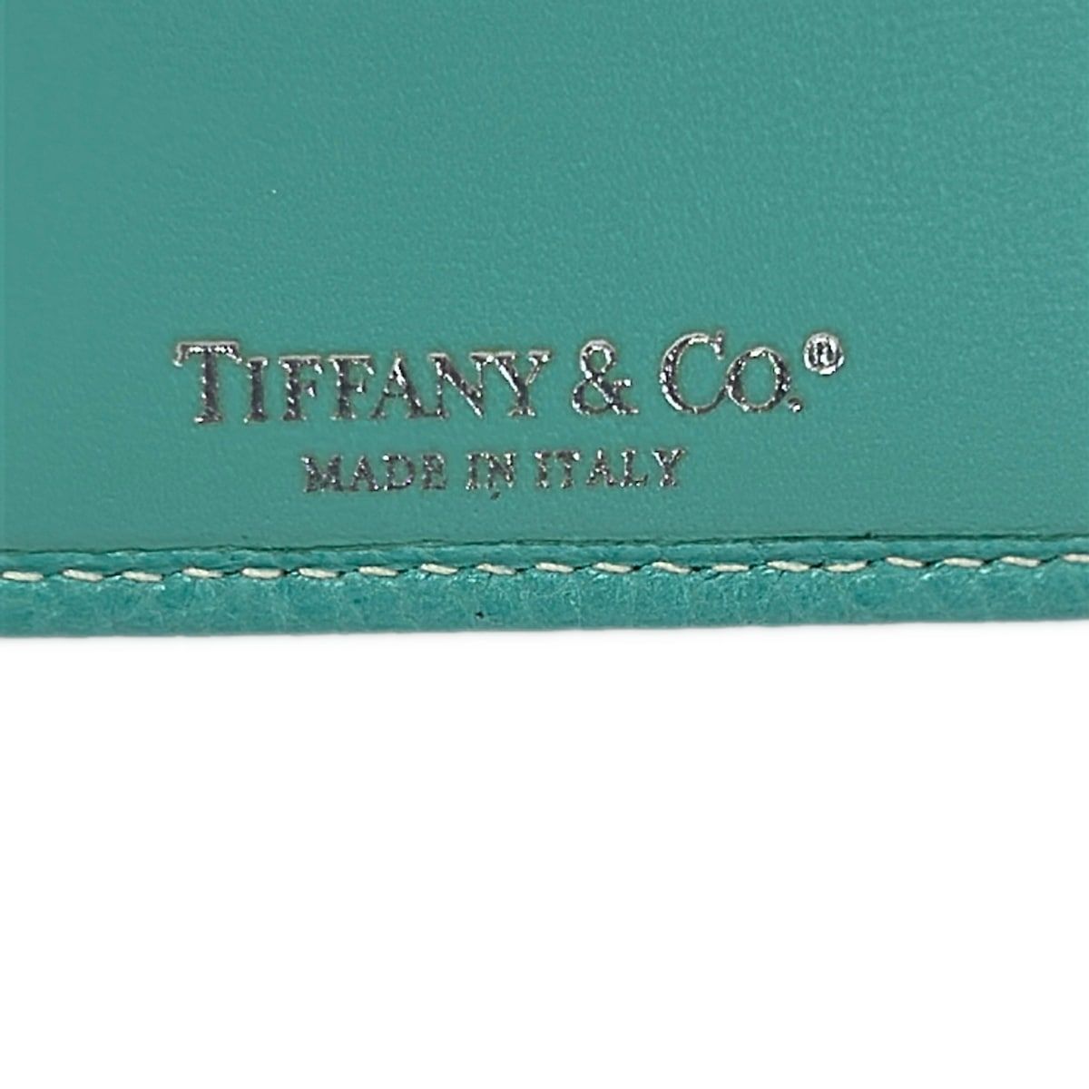 Tiffany & Co Wallet Light Blue Turnlock Leather — view 7