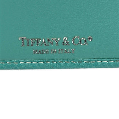 Tiffany & Co Wallet Light Blue Turnlock Leather — view 7