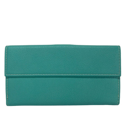 Tiffany & Co Wallet Light Blue Turnlock Leather — view 2