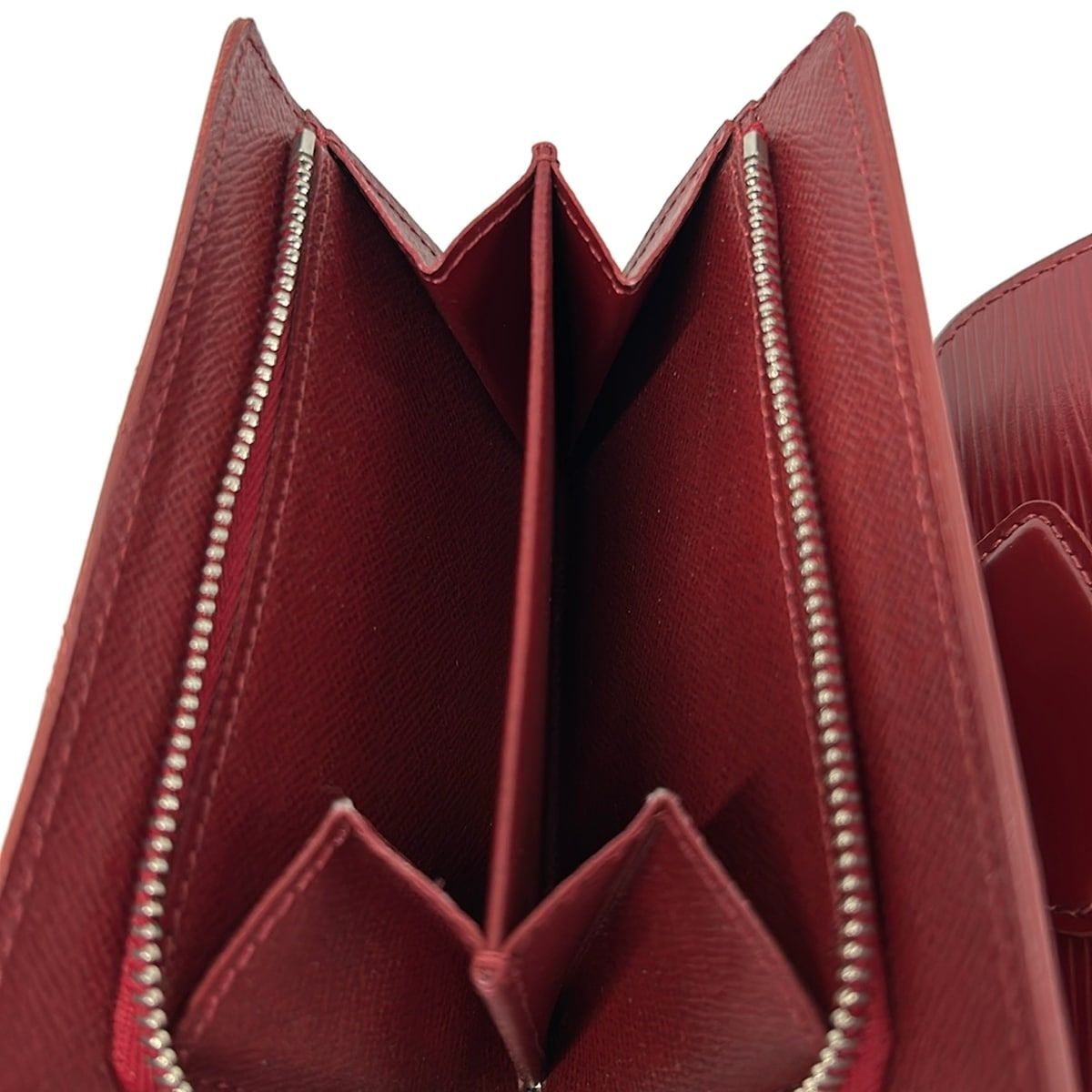 Louis Vuitton Trifold Wallet Epi Portefeuille Joy Ruby Leather — view 4