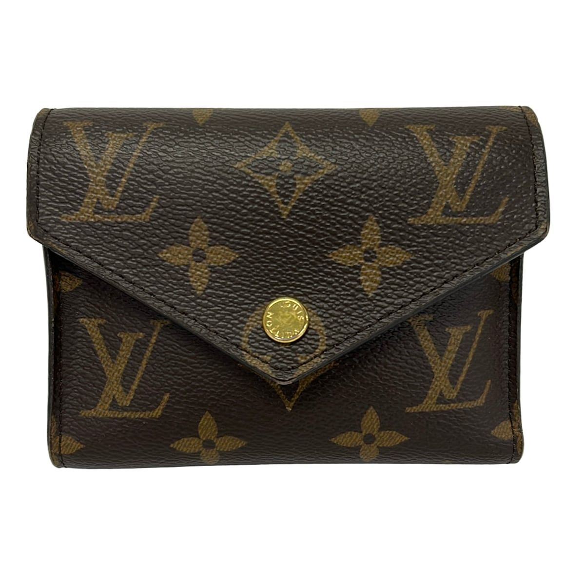 Louis Vuitton Trifold Wallet Monogram Portefeuille Victorine Leather Cowhide