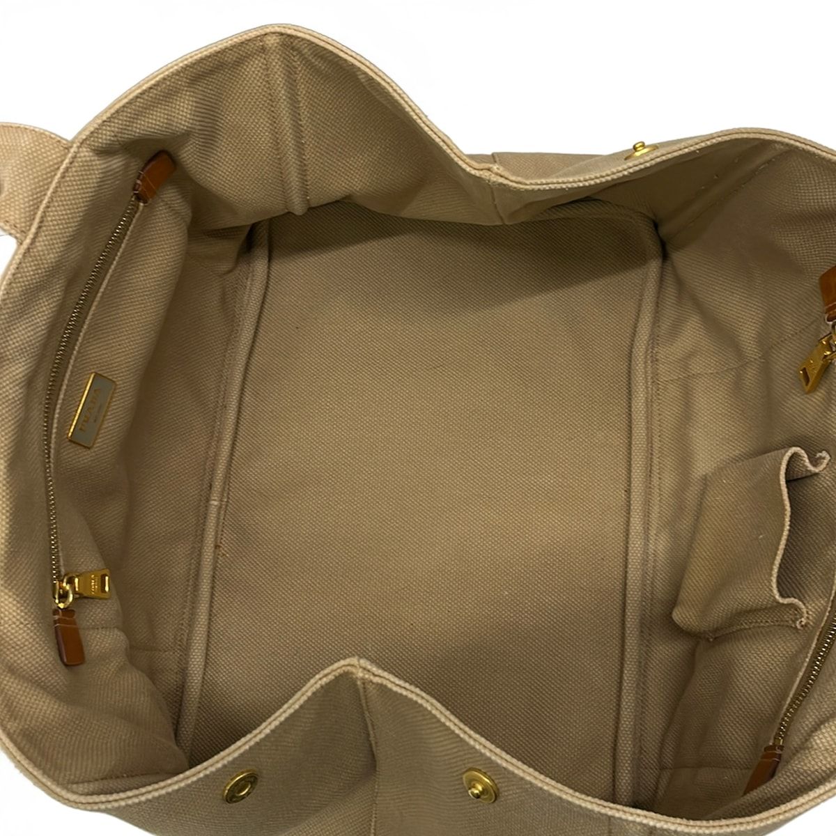 Prada Tote Bag Canapa Beige — view 7