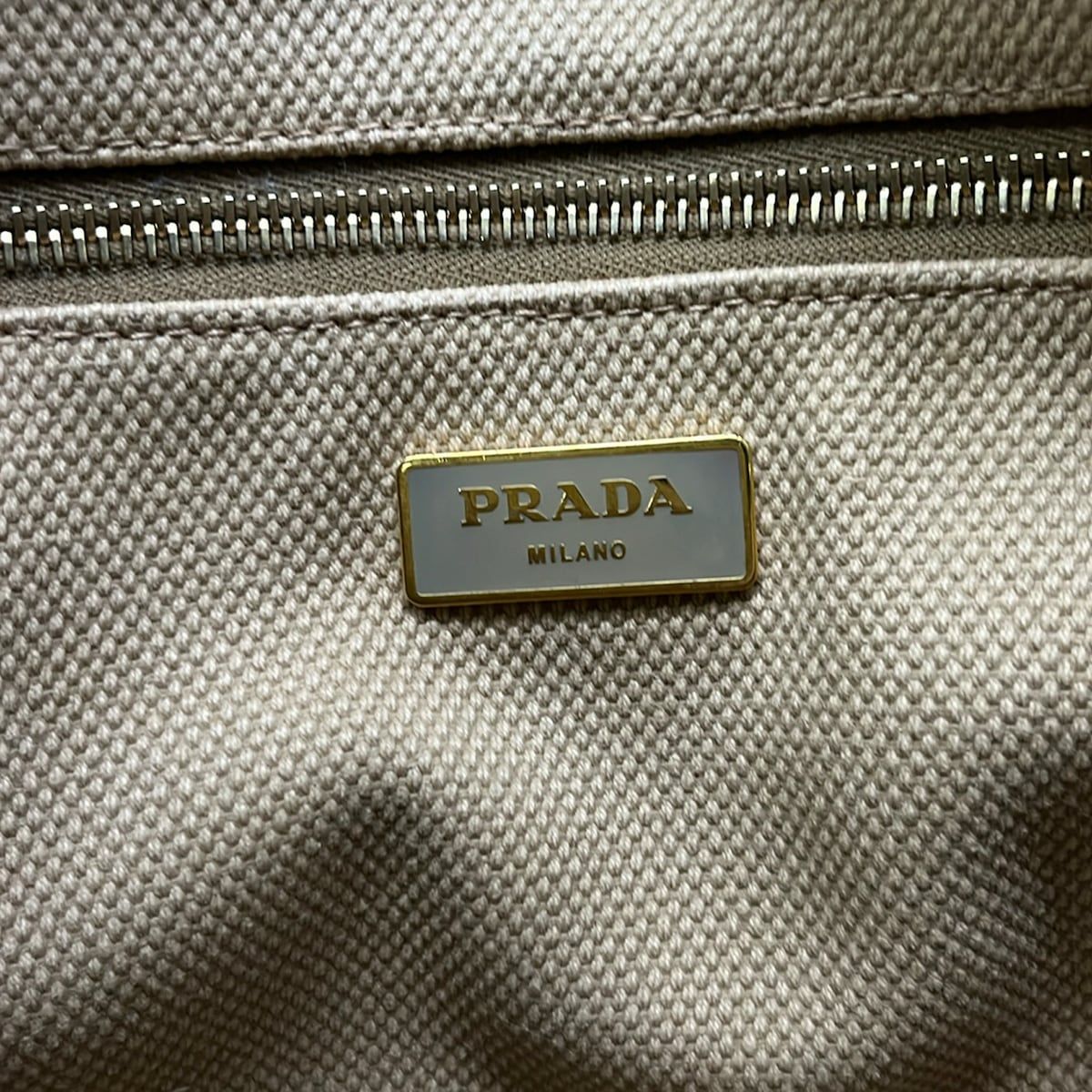 Prada Tote Bag Canapa Beige — view 8