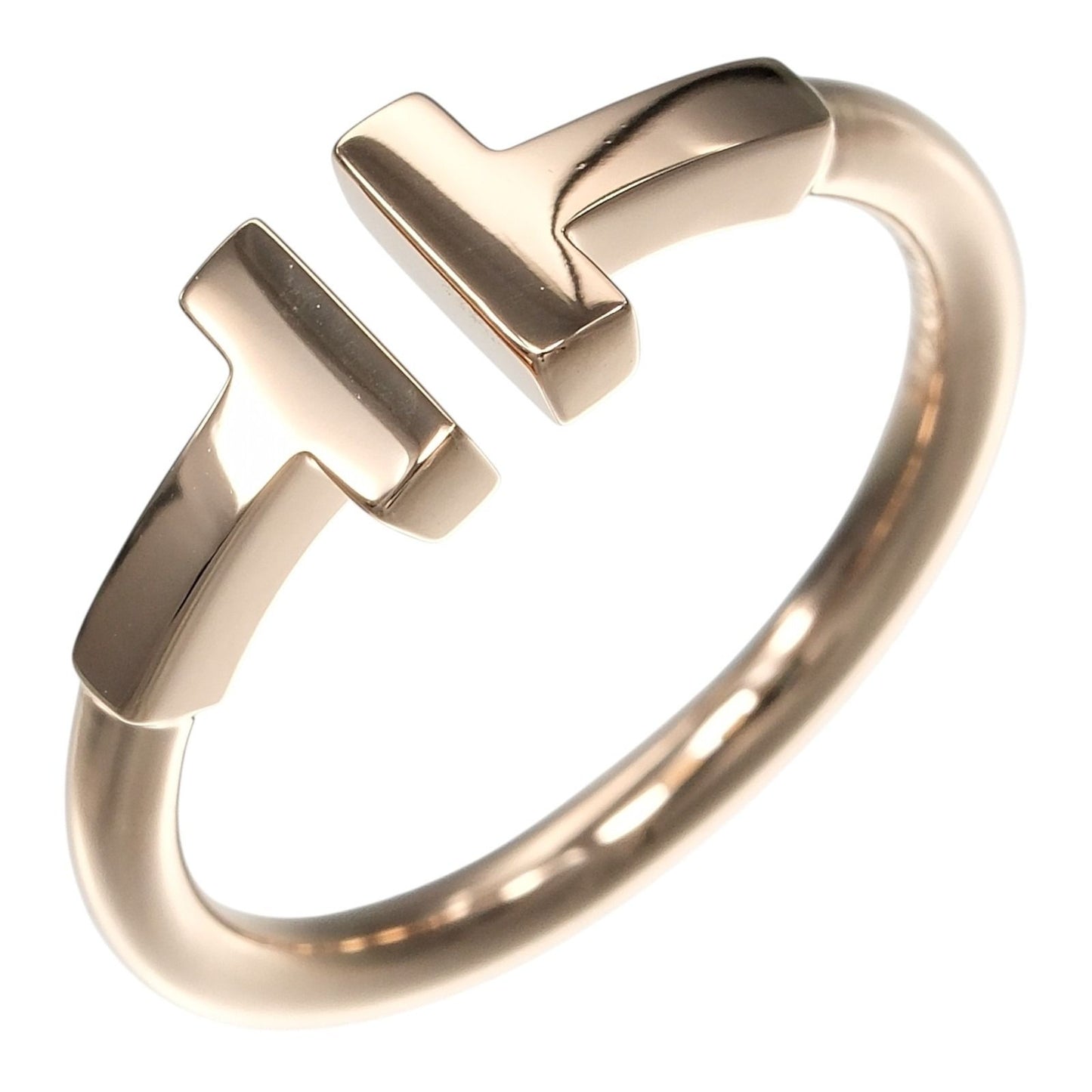 Tiffany & Co T Wire 18k Pink Gold Ring
