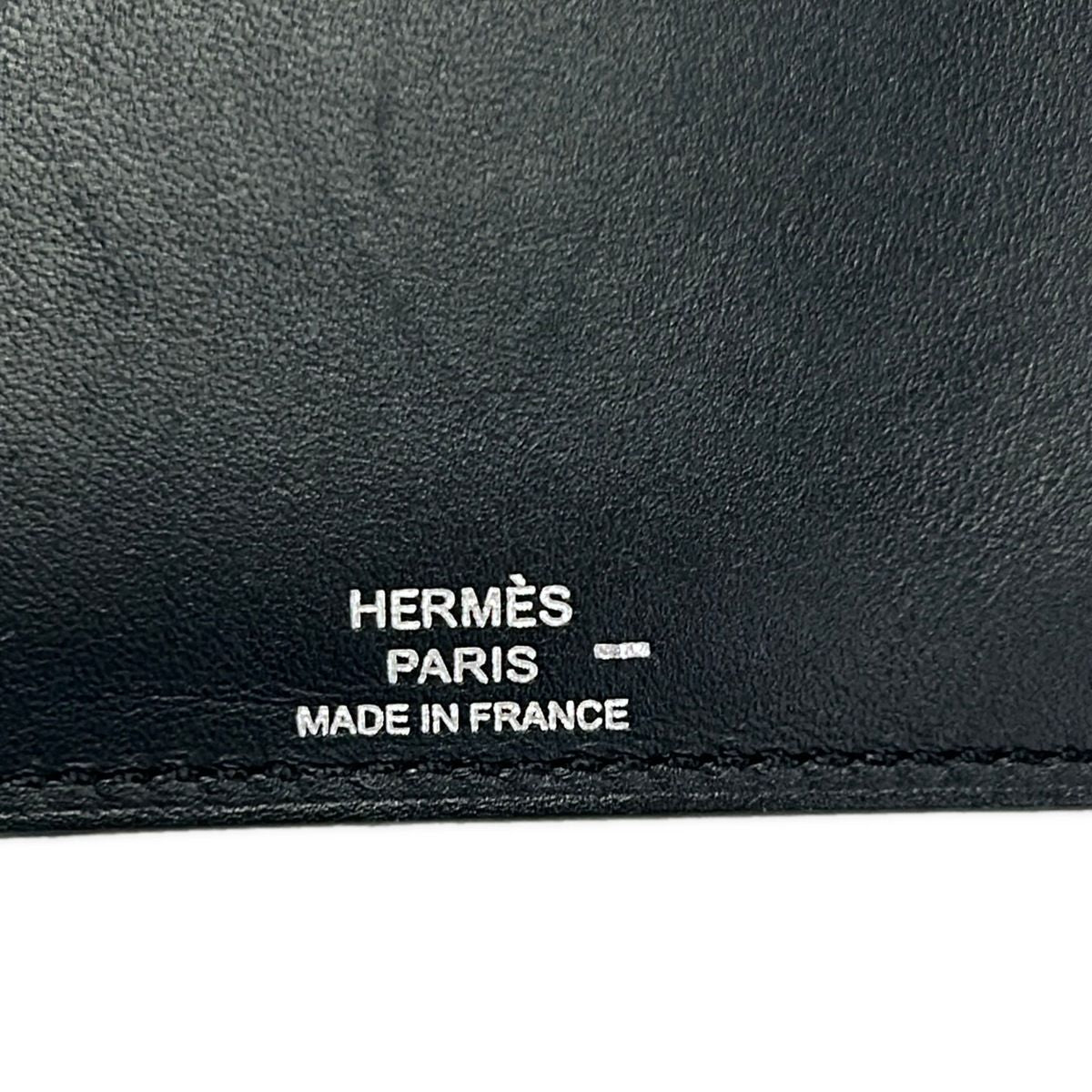 Hermes Card Case Petit Chevaux Black Navy Purple — view 4