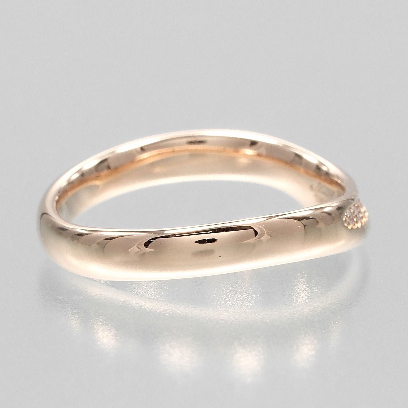 Tiffany & Co Open Heart Band 18k Pink Gold Diamond Ring — view 6
