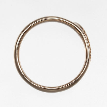 Tiffany & Co Open Heart Band 18k Pink Gold Diamond Ring — view 8